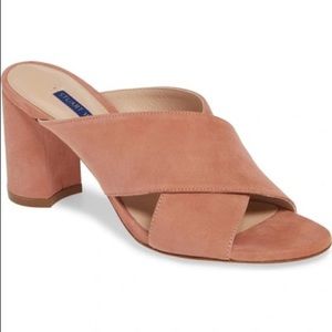 Stuart weitzman desert rose suede heeled sandal - worn once!